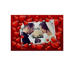 Grafica per S. Valentino su puzzle A4 con cornice