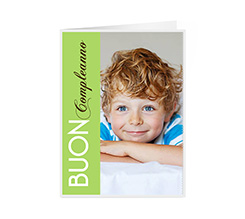 Biglietto auguri con foto per il compleanno