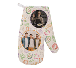 Guanti da forno con grafica Collage Tondi