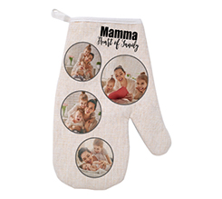 Guanti da forno Festa della Mamma con Foto Collage