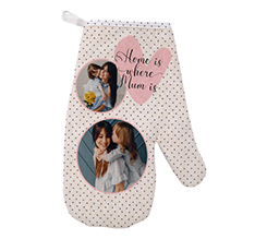 Guanti da forno Festa della Mamma con grafica a Pois