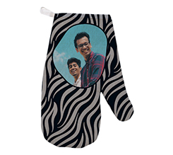 Guanti da forno con foto e Grafica Zebrata