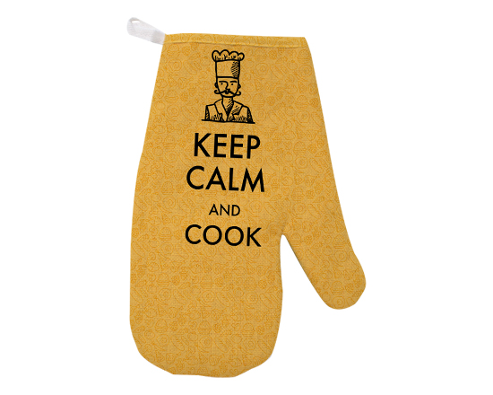 Guanti da forno con grafica Keep Calm and Cook