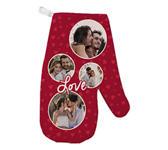 Guanti da forno San Valentino con foto Collage