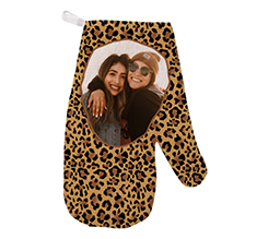 Guanti da forno con immagine e grafica leopardata