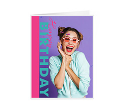 Biglietto di buon compleanno personalizzato con foto