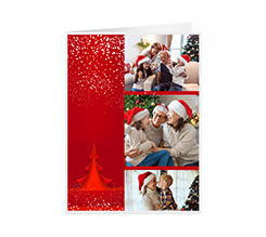 Biglietto di Natale con grafica collage 3 riquadri