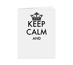 Card con scritta Keep calm personalizzabile