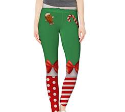 Leggings con grafica natalizia