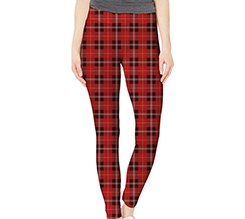 Leggings da donna con grafica scozzese