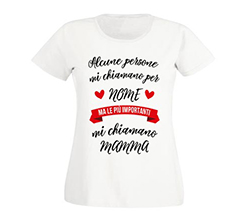 Maglia in cotone con dedica per la festa della mamma