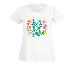 Maglietta donna in cotone con grafica per festa della mamma