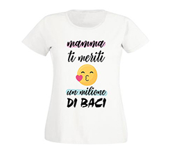 maglia per la festa della mamma con grafica emoji