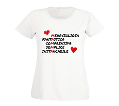 Maglietta in cotone con grafica per mamma