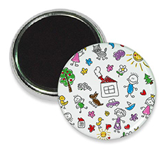 Disegni colorati per il magnete rotondo