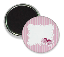 Magnete frigo con scarpette rosa