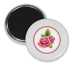 Magnete da frigo rotondo Mazzo di rose