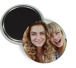 magnete da frigo con foto rotonda