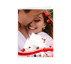 Biglietto - Card pieghevole con grafica San Valentino