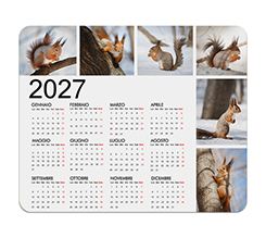 Tappetino mouse rettangolare Calendario 6 riquadri