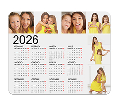 Tappetino mouse rettangolare Calendario 6 riquadri