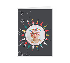 Biglietto pieghevole con foto per festa di compleanno