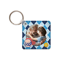 Portachiavi quadrato pelle per nonno