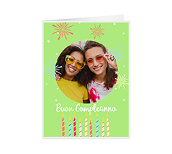 Card augurale per Buon Compleanno con foto