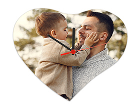 Orologio cuore in legno per il papà