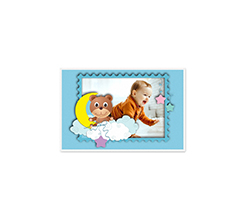 Biglietto auguri per nascita bimbo con grafica orsetto