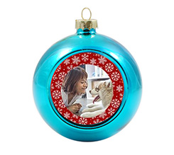 Palla di Natale in vetro colorato Fiocchi di neve