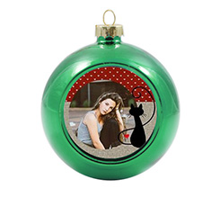 Palla di Natale vetro colorato Cats in love