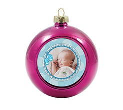 Palla di Natale vetro colorato Welcome guy