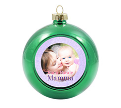 Palla di Natale vetro colorato buon Natale mamma