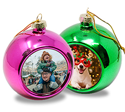 Palla di Natale in Vetro Colorato