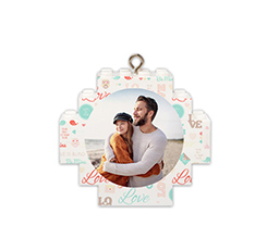 Pallina di Natale in mattoncini Scritte Love