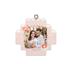 Pallina di Natale in mattoncini Riquadro d'amore