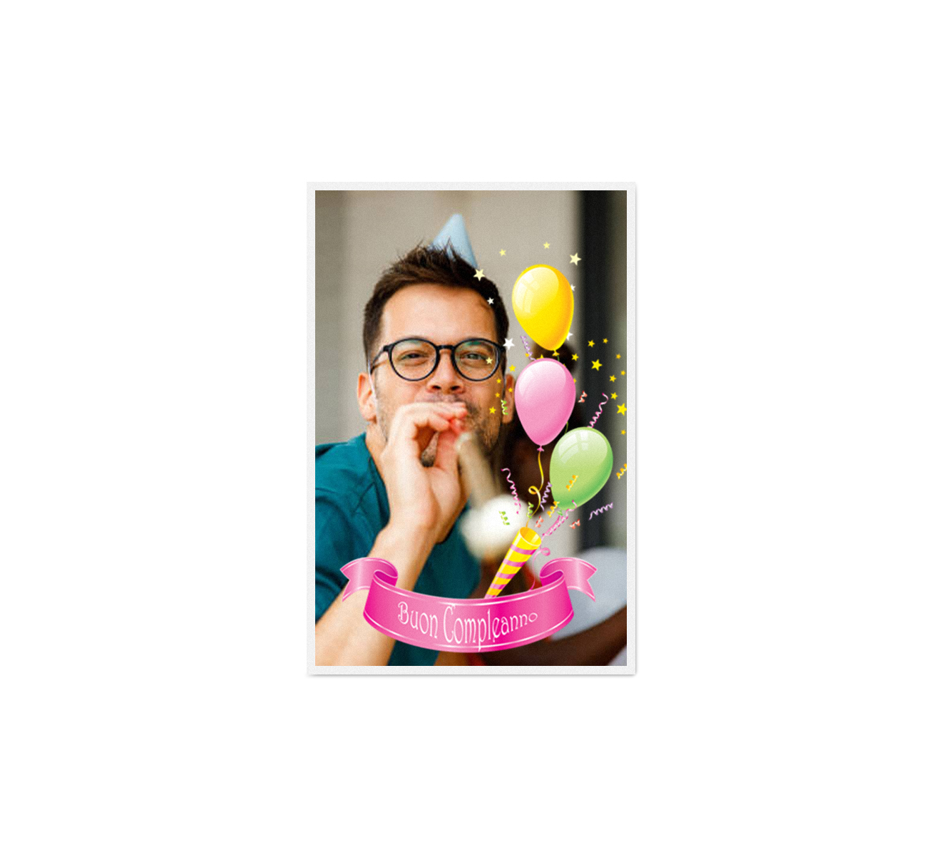 Biglietto di auguri con grafica per compleanno