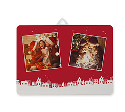 Pannello in legno orizzontale con foto grafica Paesaggio Natalizio