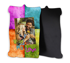 crea una pergamena magnetica personalizzata con foto e grafica my love