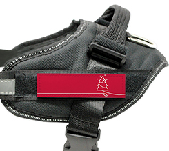 Pettorina cane taglia M albero di Natale e fondo rosso