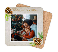 Pigne e ramoscelli per il tuo sottobicchiere