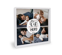 Plexiglass con cornice grafica dad is my hero
