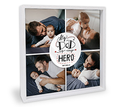 Plexiglass con cornice grafica dad is my hero