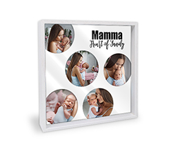 Plexiglass con cornice collage di foto per la mamma
