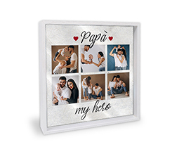 Plexiglass con cornice grafica collage per papà