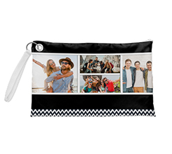 Pochette con grafica e foto personalizzata black