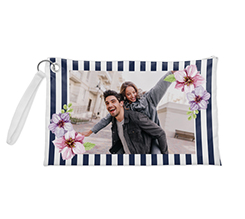 Pochette con grafica blue bands