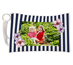 Pochette con grafica blue bands