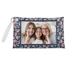 Pochette con grafica rose e foto